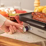 Cecotec Tischgrill Magnet 1800, Elektro-Grillplatte schwarz/silber, 1.800 Watt