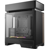 DeepCool CL660, Tower-Gehäuse schwarz/holz, Tempered Glass