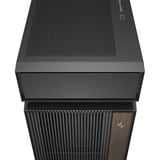 DeepCool CL660, Tower-Gehäuse schwarz/holz, Tempered Glass