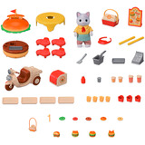 EPOCH Sylvanian Families - Mobiler Hamburger Imbiss mit Figur, Konstruktionsspielzeug 