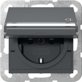 Gira Steckdose mit Klappdeckel und erhöhtem Berührungsschutz anthrazit, Retail