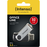 Intenso Office Line 32 GB, USB-Stick silber/schwarz, USB-A 3.2