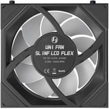 Lian Li UNI FAN SL-INF LCD FLEX 120 Wireless, Gehäuselüfter schwarz, Reverse, 3er Pack mit Controller, 120 mm