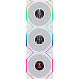 Lian Li UNI FAN TL LCD FLEX 120 Wireless, Gehäuselüfter weiß, 3er Pack mit Controller, 124 mm
