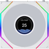 Lian Li UNI FAN TL LCD FLEX 120 Wireless, Gehäuselüfter weiß, 3er Pack mit Controller, 124 mm