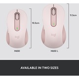 Logitech Signature M650 Wireless, Maus rosa, Größe M, Chromebook zertifiziert