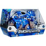 MGA Entertainment Armorsaurs Armor-Up - Triceratops Cobalt, Spielfigur 