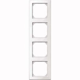 Merten Rahmen vierfach waagerecht und senkrecht montierbar, glänzend, Thermoplast weiß (glänzend), Retail