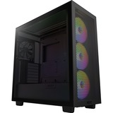 NZXT H7 Flow RGB           , Tower-Gehäuse schwarz (matt), Tempered Glass