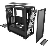 NZXT H7 Flow RGB           , Tower-Gehäuse schwarz (matt), Tempered Glass