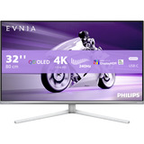 Philips Evnia 32M2N8900 QD-OLED, Gaming-Monitor 80 cm (31.5 Zoll), weiß, UltraHD/4K, Ambiglow, HDMI, DP, USB-C, USB-Hub, KVM, 240Hz Panel