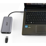 Acer 12-in-1 Type C Dongle, Dockingstation silber, HDMI, USB-A