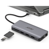 Acer 12-in-1 Type C Dongle, Dockingstation silber, HDMI, USB-A