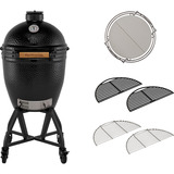 Big Green Egg The Onyx Large Starter-Paket, Holzkohlegrill schwarz, Ø 46cm