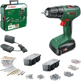 Bosch Heimwerken & Garten Akku-Bohrschrauber EasyDrill 18V-40 + SystemBox grün/schwarz, Li-Ionen Akku 1,5Ah, Koffer, POWER FOR ALL ALLIANCE