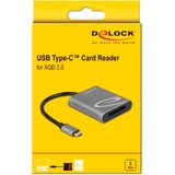 DeLOCK USB-C Card Reader für XQD 2.0, Kartenleser grau