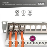 Digitus Cat.6a Keystone-Modul, geschirmt silber, 4 Stück, mit intelligentem Kabelmanager