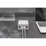 Digitus Cat.6a Keystone-Modul, geschirmt silber, 4 Stück, mit intelligentem Kabelmanager