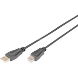 Digitus USB 2.0 Anschlusskabel USB-A (Stecker) > USB-B (Stecker) schwarz, 1,8 Meter