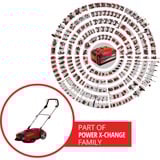 EINHELL Power X-Change Akku-Kehrmaschine TE-SW 18/610 Li-Solo, 18Volt rot/schwarz, ohne Akku und Ladegerät