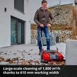 EINHELL Power X-Change Akku-Kehrmaschine TE-SW 18/610 Li-Solo, 18Volt rot/schwarz, ohne Akku und Ladegerät