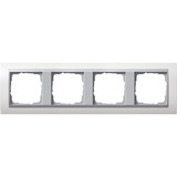Gira Abdeckrahmen vierfach mit Rahmen, Abdeckung weiß, Retail