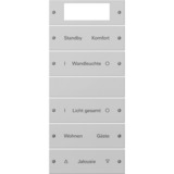 Gira Wippenset fünffach Plus beschreibbar lackiert grau, Retail
