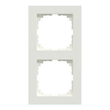 Merten Rahmen zweifach für Senkrecht- und Waagerechtmontage aus Thermoplast, glänzend weiß (glänzend), Retail