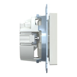 Merten Schutzkontakt-Steckdose mit Steckklemme, Schuko Standard, Unterputz, 16 Ampere, 250 Volt weiß (glänzend), Retail