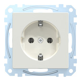 Merten Schutzkontakt-Steckdose mit Steckklemme, Schuko Standard, Unterputz, 16 Ampere, 250 Volt weiß (glänzend), Retail