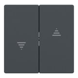 Merten Wippe zweiteilig für Rollladen-Schalter und Taster Einsatz Typ 435514 anthrazit anthrazit, Retail