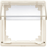 Merten Zwischenring Aquadesign mit Klappdeckel transparent, Abdeckung weiß, Retail