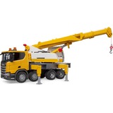 bruder 03571 Scania Super 560R Liebherr Kran-LKW mit Light & Sound Modul, Modellfahrzeug 