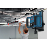 Bosch Professional Rotationslaser GRL 300 HV Professional blau/schwarz, rote Laserlinie, mit Laser-Empfänger LR 45, VARTA Ladegerät + Akkus, in L-BOXX