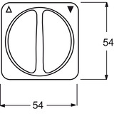 Busch-Jaeger Zentralscheibe mit Drehknopf für Jalousie, Abdeckung Retail