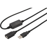 Digitus Aktives USB 2.0 Verlängerungskabel, 10 Meter schwarz, Repeater Kabel