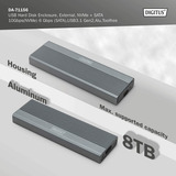 Digitus DA-71156 USB M.2 SSD , Laufwerksgehäuse aluminium, NVMe + SATA 10 Gbps 