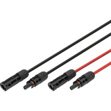 Digitus Solarkabel Verlängerung Ø 4mm² PV 1.500Volt 2x 3 Meter - 1x rot, 1x schwarz, MC4-Stecker / -Buchse