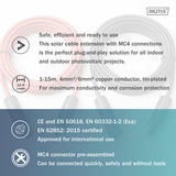 Digitus Solarkabel Verlängerung Ø 4mm² PV 1.500Volt 2x 3 Meter - 1x rot, 1x schwarz, MC4-Stecker / -Buchse