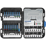GEDORE Gedore Torsions-Bit-Set 32-teilig, Bit-Satz inkl. Bit-Halter, 1/4", in Kunststoffkoffer