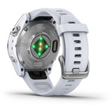 Garmin epix Pro (Gen 2) Standard Edition, Smartwatch weiß/silber, 42 mm, Silikon-Armband