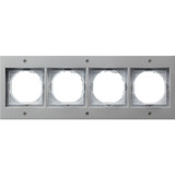 Gira Abdeckrahmen vierfach TX44, Abdeckung aluminium, Retail