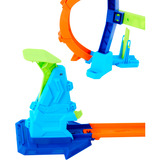 Mattel Stunttracks Sprung Trackbahn mit Schnellstecksystem und Die-Cast-Auto im Maßstab 1:64, Rennbahn 