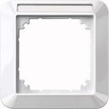 Merten Rahmen einfach mit Beschriftungsträger glänzend weiß, Retail