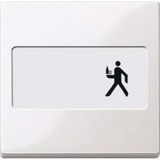 Merten Wippe mit Schriftfeld, einteilige Wippe, geeignet für Schalter und Taster, Typ 432319 weiß (glänzend), Retail