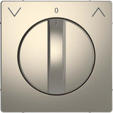 Merten Zentralplatte mit Rollladen-Tast-Rastschalter-Einsatz aus Metall grau, Retail