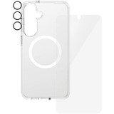 PanzerGlass Flagship 3-in-1 Set transparent/weiß, Samsung Galaxy S25+, QI-kompatibel, EasyAligner