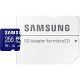 SAMSUNG PRO Plus 256 GB microSDXC (2023), Speicherkarte blau, UHS-I U3, Class 10, V30, A2