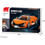 Sluban ModelBricks Oranger Sportwagen, Konstruktionsspielzeug 