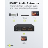 goobay HMDI-Audio-Extractor 4K @ 30 Hz, HDMI Splitter schwarz